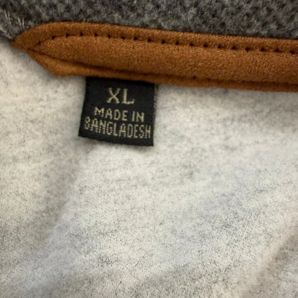Jachs NY Mens XL Gray Wool Blend Crewneck Sweatshirt Heathered Knit Pullover